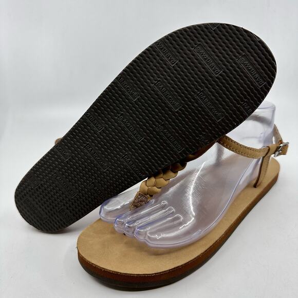 Rainbow T-Street Womens Thong Sandals Sz Large Braided Strap Ankle Strap Buckle - Picture 7 of 10